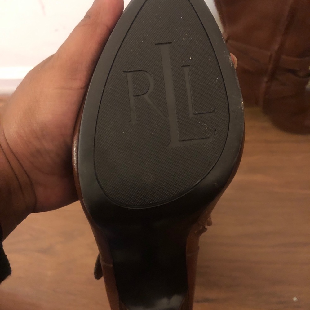 Ralph Lauren leather heeled boots